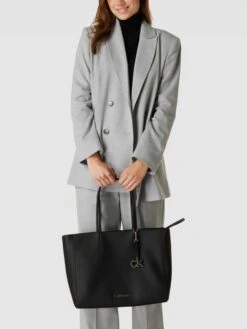 CK Calvin Klein Shopper Mit Label-Applikationen Modell 'MUST' - Schwarz