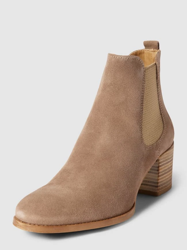 Tamaris Chelsea Boots Mit Blockabsatz - Taupe 4 Tamaris Chelsea Boots Mit Blockabsatz - Taupe – Bild 2