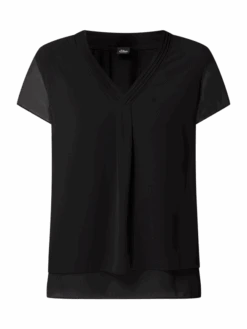 S.Oliver BLACK LABEL Blusenshirt Im Double-Layer-Look - Schwarz -Damenbekleidungsgeschäft al436jhp9h430h9jacs58dq691b4cc9g6sql6gpi712j8da68hajahi98923ciqk9p8kskqf612l4da96p3m6opn69j3ed1n6dj3ap9k6sr36e9gc5i30chi68pmco9o6li36d8