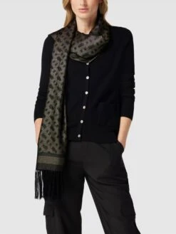 BOSS Schal Mit Label-Patch Modell 'Lalura' - Schwarz