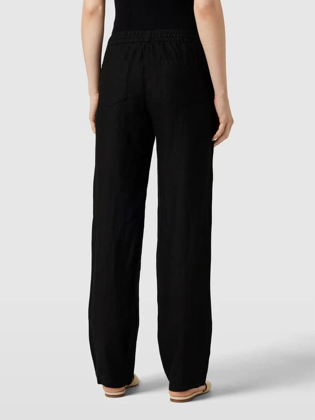 Christian Berg Woman Hose Aus Reinem Leinen Mit Tunnelzug - Schwarz 7 Christian Berg Woman Hose Aus Reinem Leinen Mit Tunnelzug - Schwarz – Bild 5