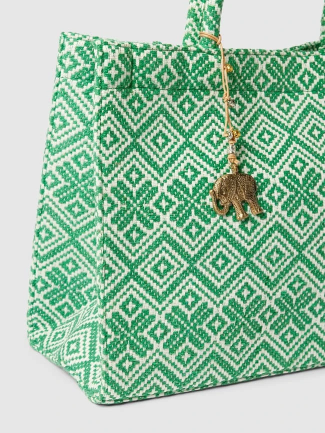 Anokhi Tote Bag Mit Allover-Muster - Grün 5 Anokhi Tote Bag Mit Allover-Muster - Grün – Bild 3