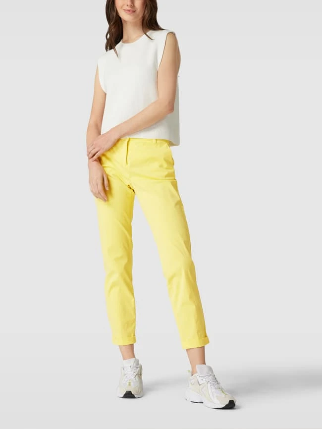 Cambio Stoffhose Mit Bügelfalten Modell 'Stella' - Gelb 3 Cambio Stoffhose Mit Bügelfalten Modell 'Stella' - Gelb