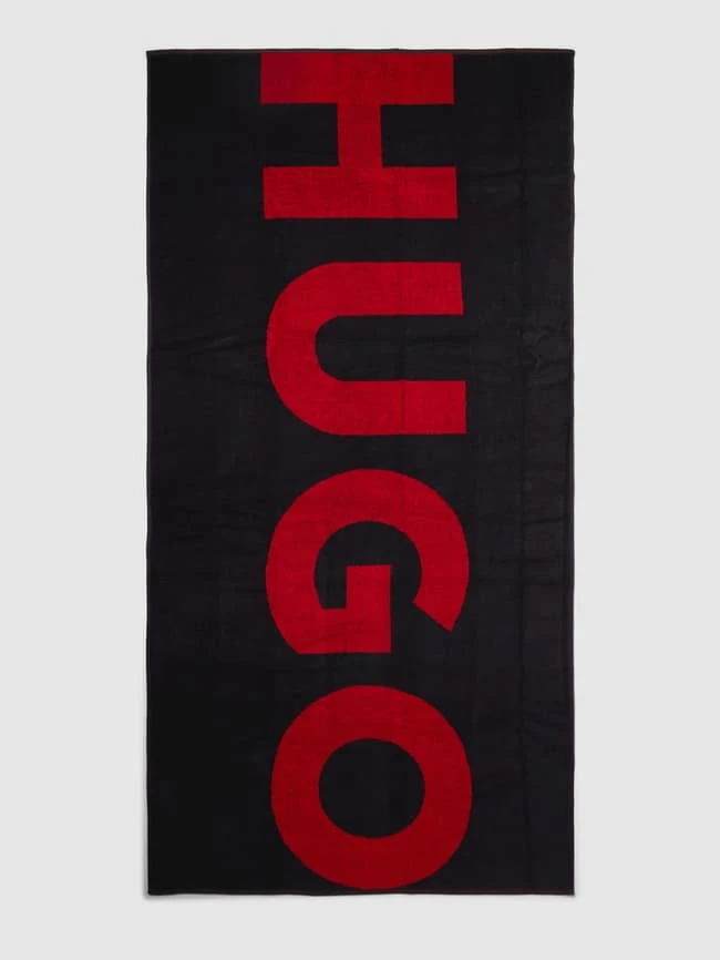 HUGO Handtuch Mit Label-Detail - Schwarz 4 HUGO Handtuch Mit Label-Detail - Schwarz – Bild 2