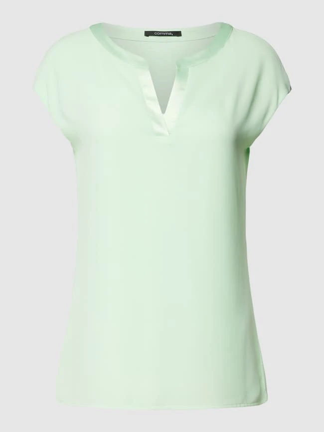 Comma T-Shirt Mit Tunikakragen Und Kontrastiver Rückseite - Mint 4 Comma T-Shirt Mit Tunikakragen Und Kontrastiver Rückseite - Mint – Bild 2