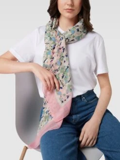 BOSS Orange Schal Mit Animal-Print Modell 'Lamonda' - Hellrosa